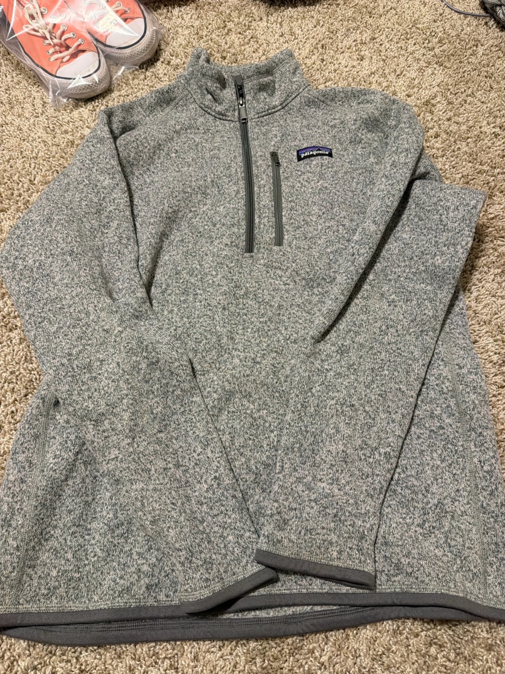 Patagonia Men's Gray Quarter-Zip Fleece Pullover
